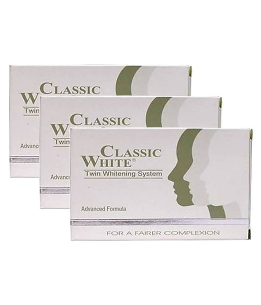 CLASSIC WHITE Soap Twin Whitening System Advanced Formula For A Fairer Complexion 85 g CLASSIC WHITE