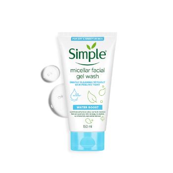 SIMPLE  Water Boost Micellar Facial Wash, 150 ml SIMPLE