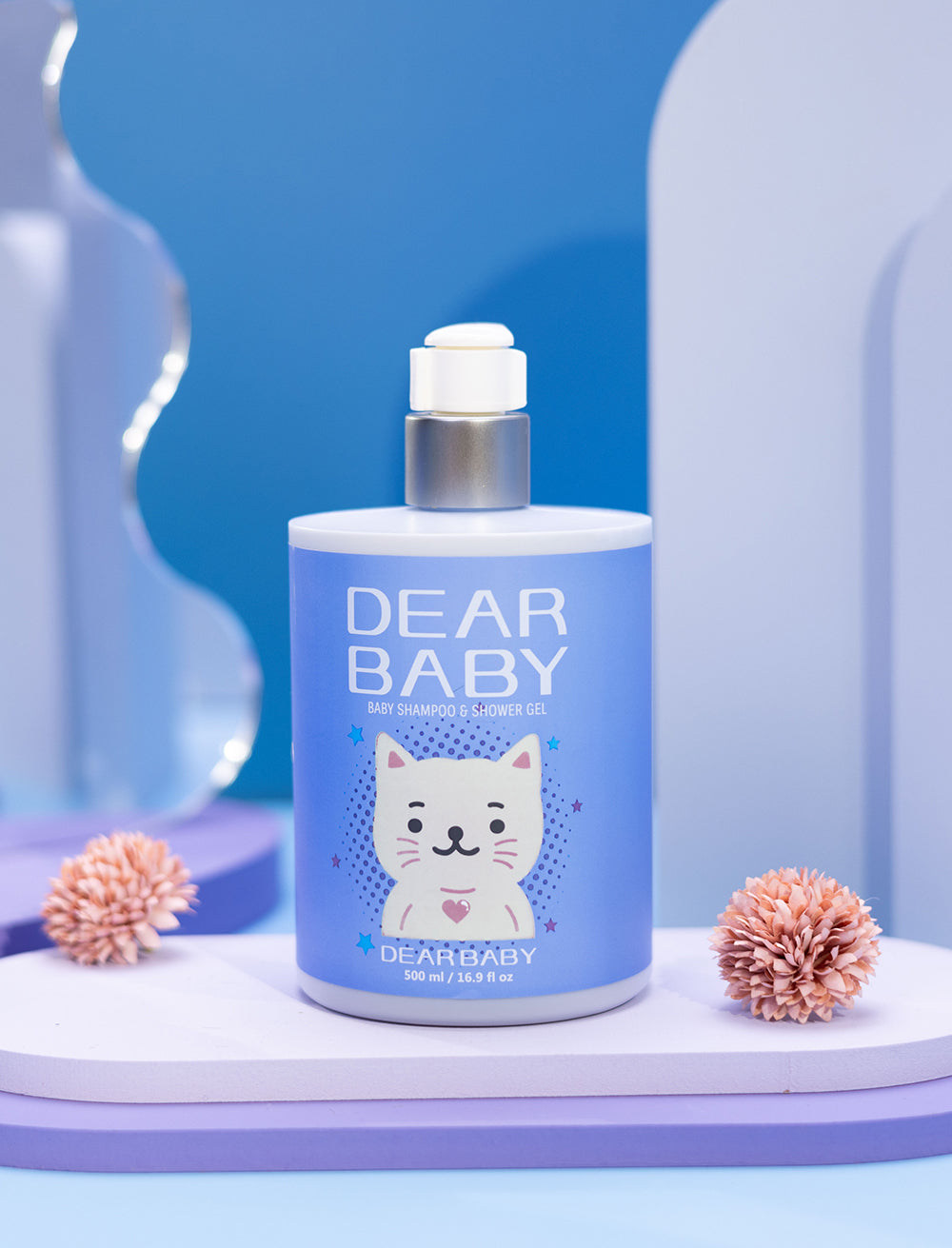 DEAR BABY Baby Shampoo & Shower Gel (Blue Cat) 500ML Beauty Bumble