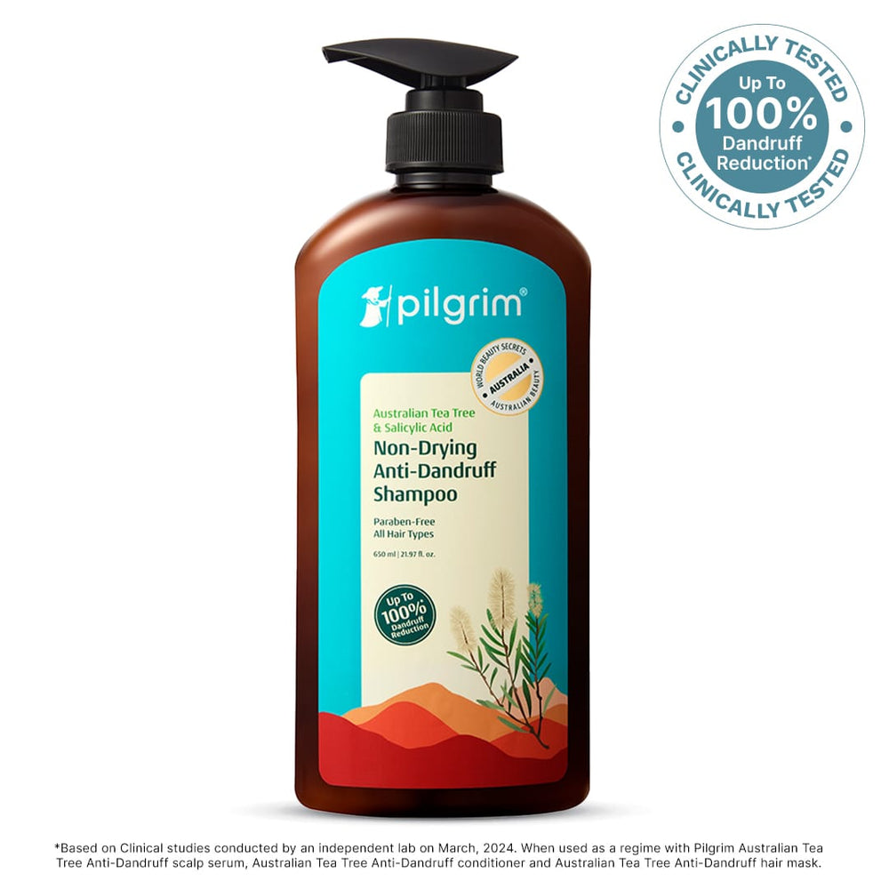 Pilgrim Australian Tea Tree Non-Drying Anti-Dandruff Shampoo 650ml Pilgrim