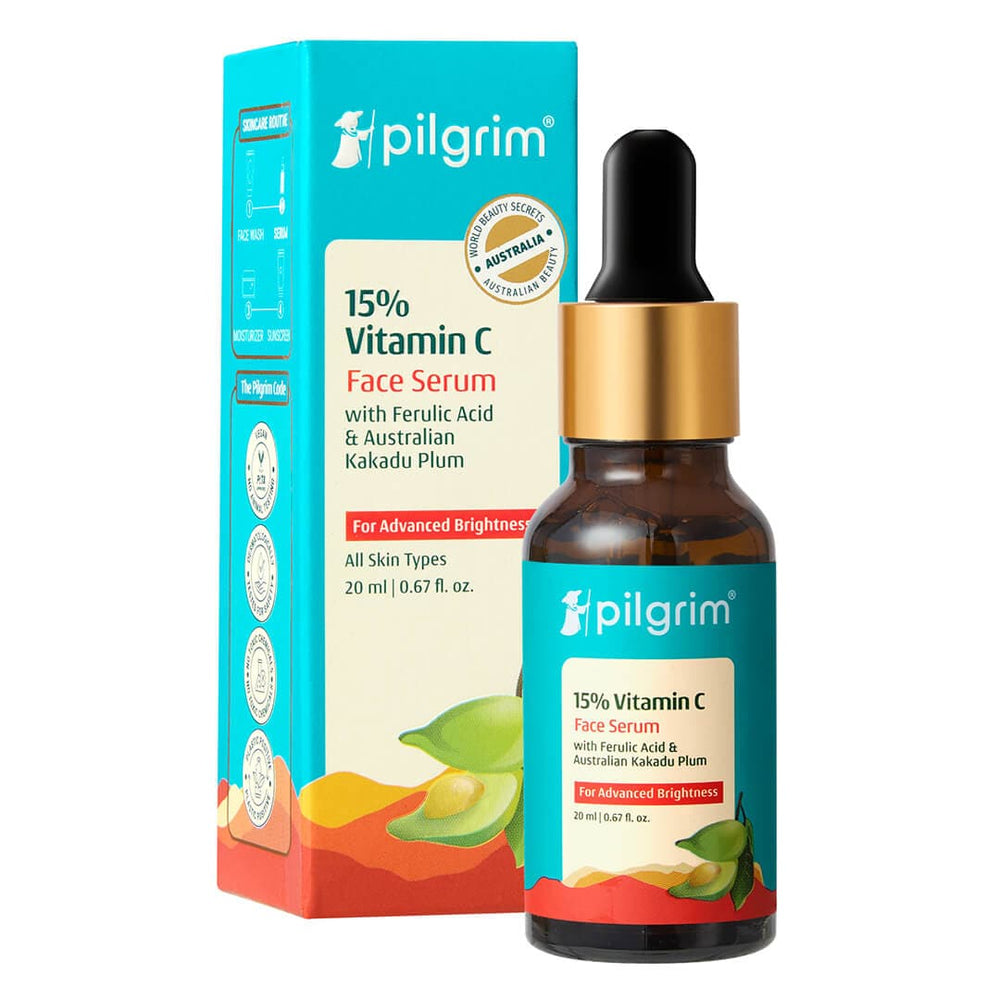 Pilgrim 15% Vitamin C Face Serum For Advanced Brightness | 20 ml Pilgrim