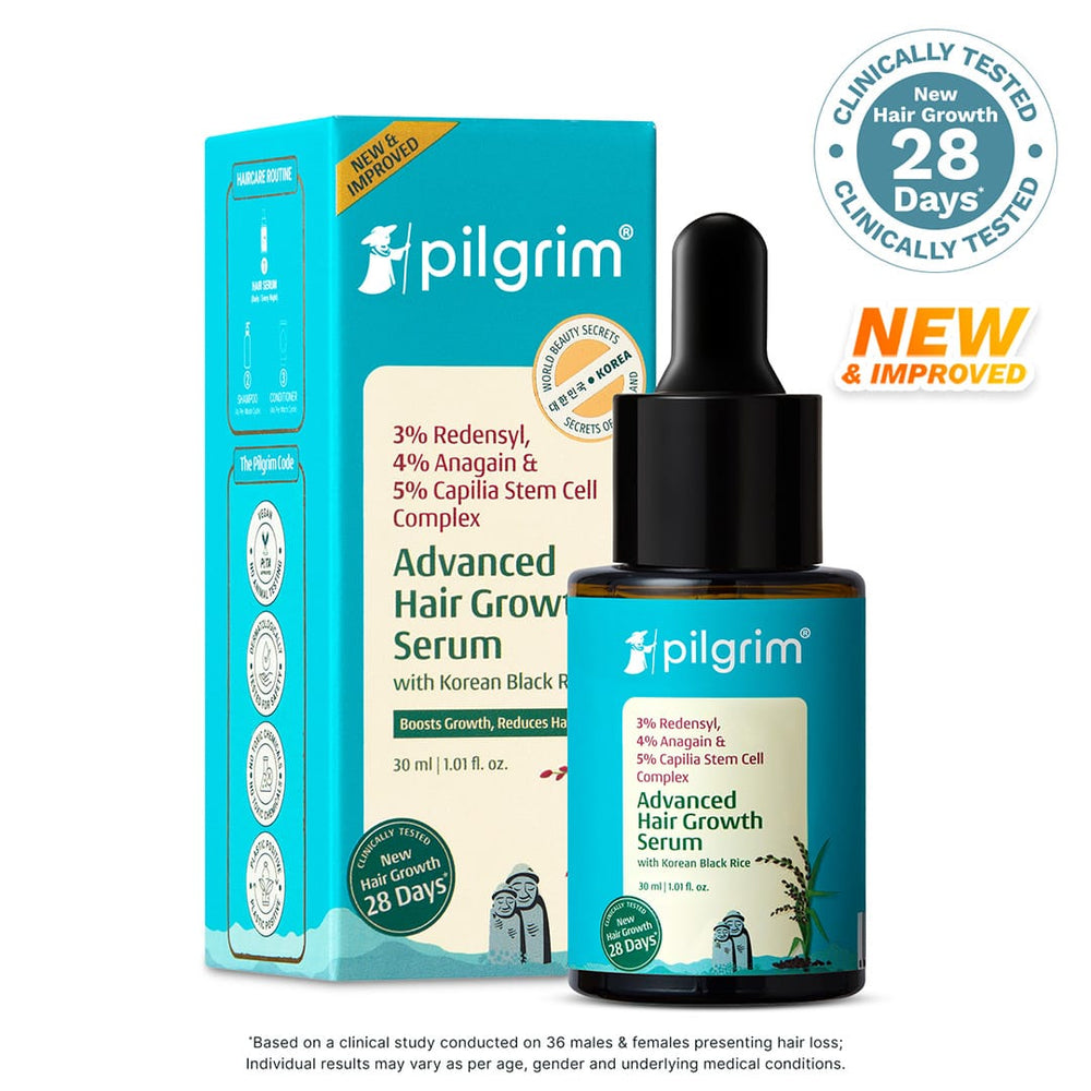 Pilgrim 3% Redensyl, 4% Anagain & 5% Capilia Stem Cell Complex Advanced Hair Growth Serum 50ml Pilgrim