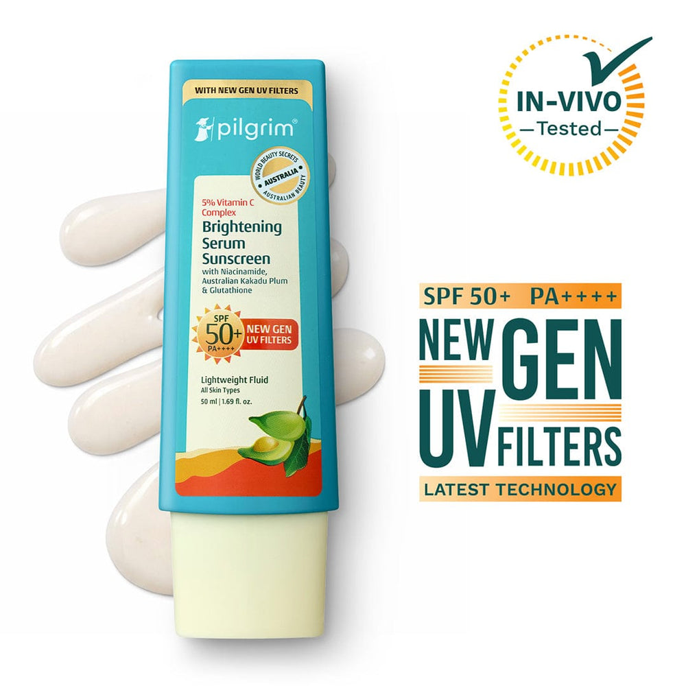 Pilgrim 5% Vitamin C Complex Brightening Serum Sunscreen SPF 50+ PA++++ 50ml Pilgrim
