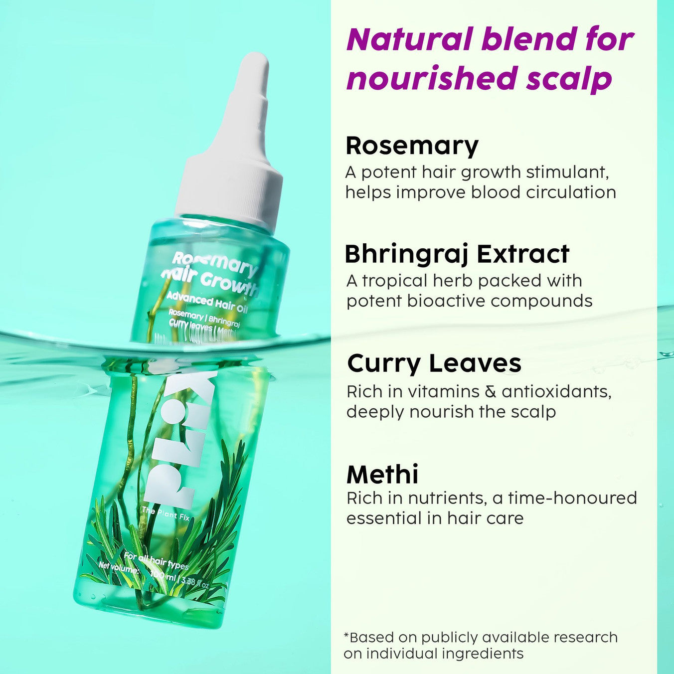 Plix - The Plant Fix Rosemary Hair Growth Advanced Hair Oil 100ml PLIX