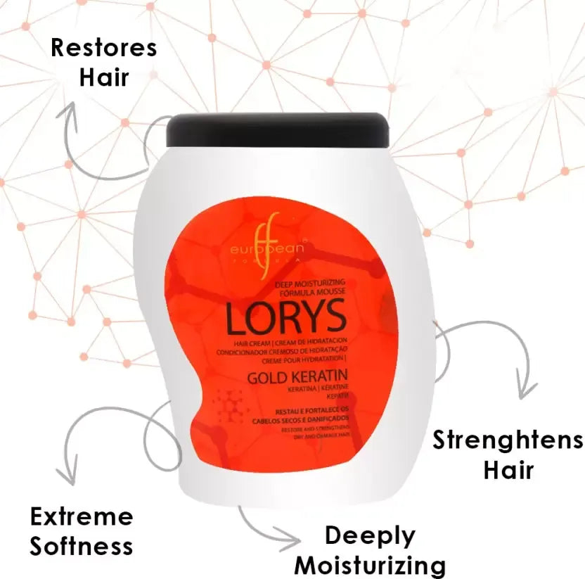 European Formula Lorys Gold Keratin Hair Cream 1000 g European Formula