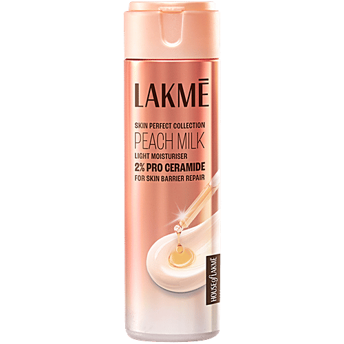 Lakme 2% Pro Ceramide Peach Milk Moisturiser, 120 ml Lakme