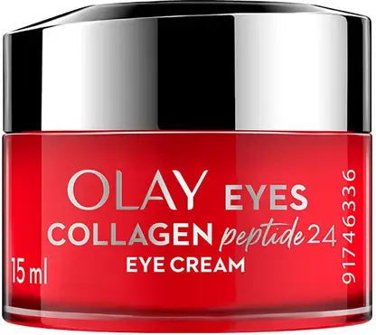 olay eye cream | Reduces Dark Circle, Wrinkles and Puffiness | With Peptides and Niacinamide | Normal, Oily, Dry & Combination Skin l Paraben & Sulphate free | 15ml (Collagen Peptide 24) Olay