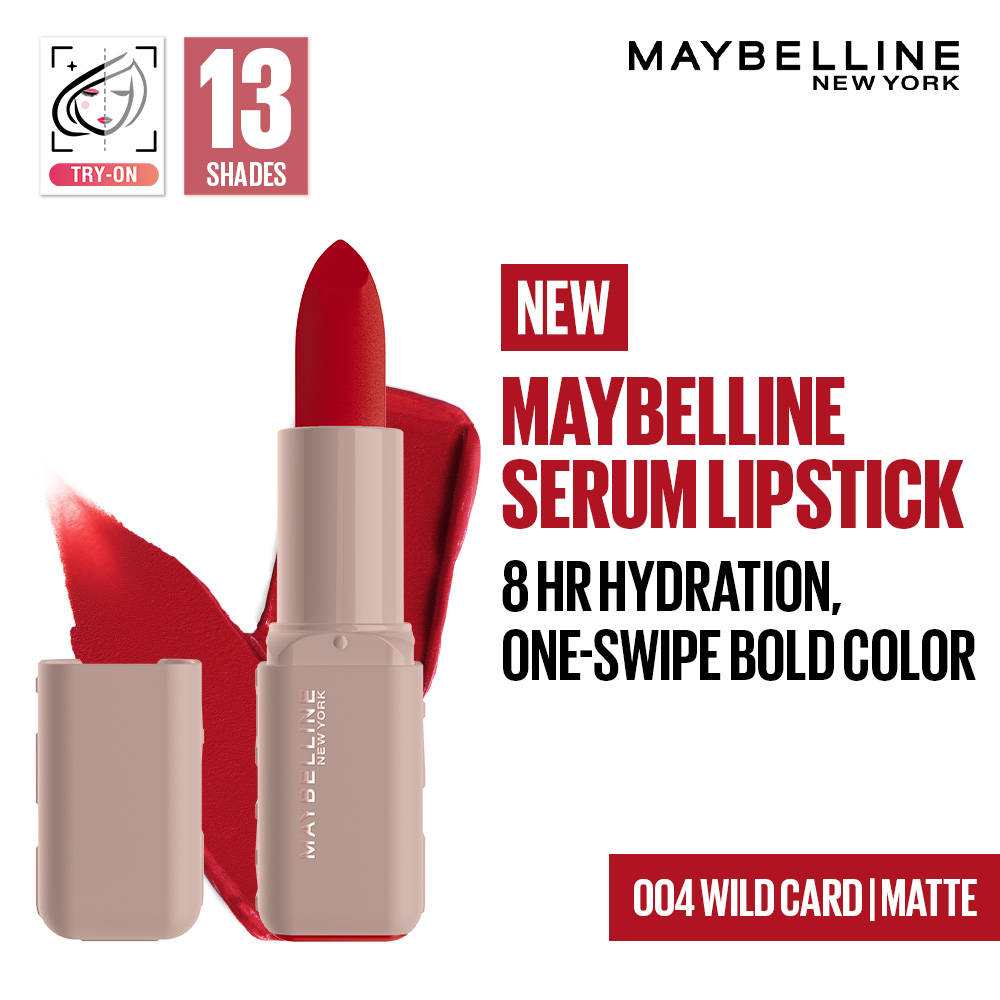 Maybelline Serum Satin Lipstick - 8Hr hydration, One-Swipe Bold Color Beauty Bumble