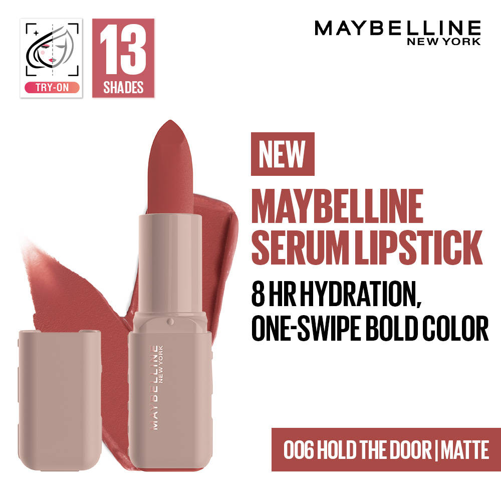 Maybelline Serum Satin Lipstick - 8Hr hydration, One-Swipe Bold Color Beauty Bumble