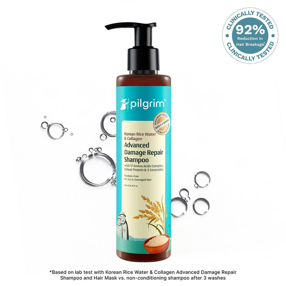 Pilgrim Korean Rice Water & Collagen Advanced Damage Repair Shampoo 200ml Pilgrim