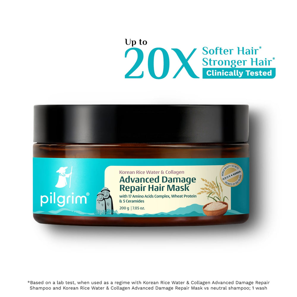 Pilgrim Korean Rice Water & Collagen Advanced Damage Repair Hair Mask 200g Pilgrim