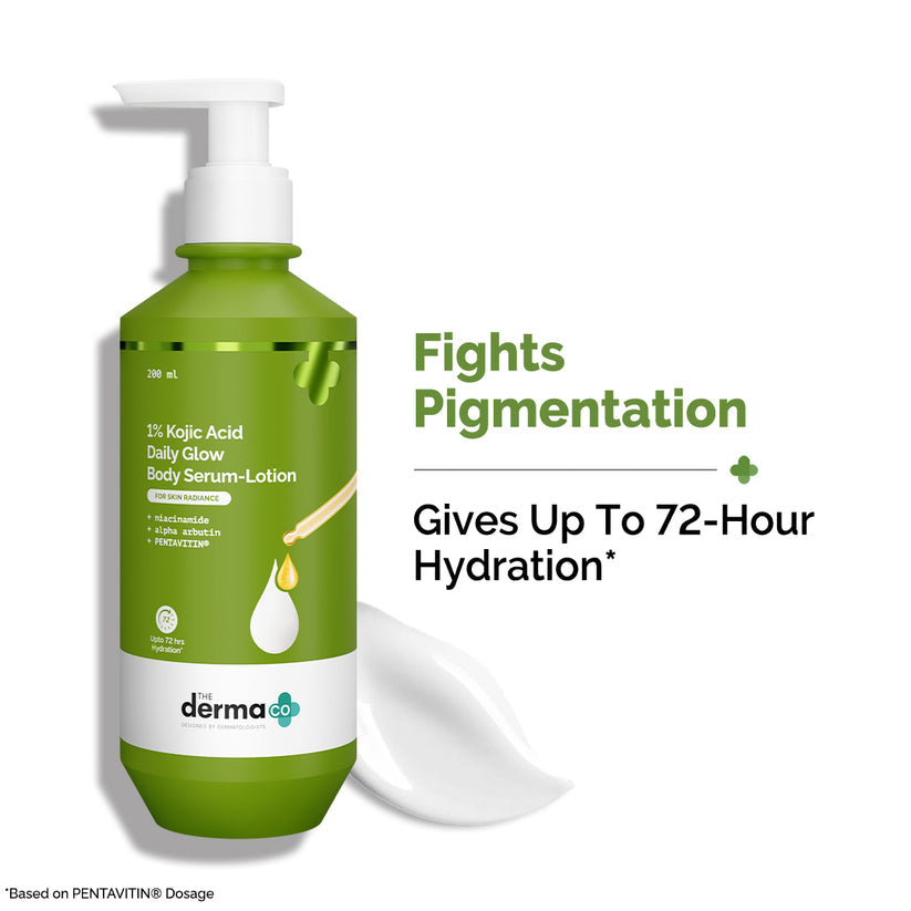 Derma Co 1% Kojic Acid Daily Glow Body Serum-Lotion 200Ml The Derma Co