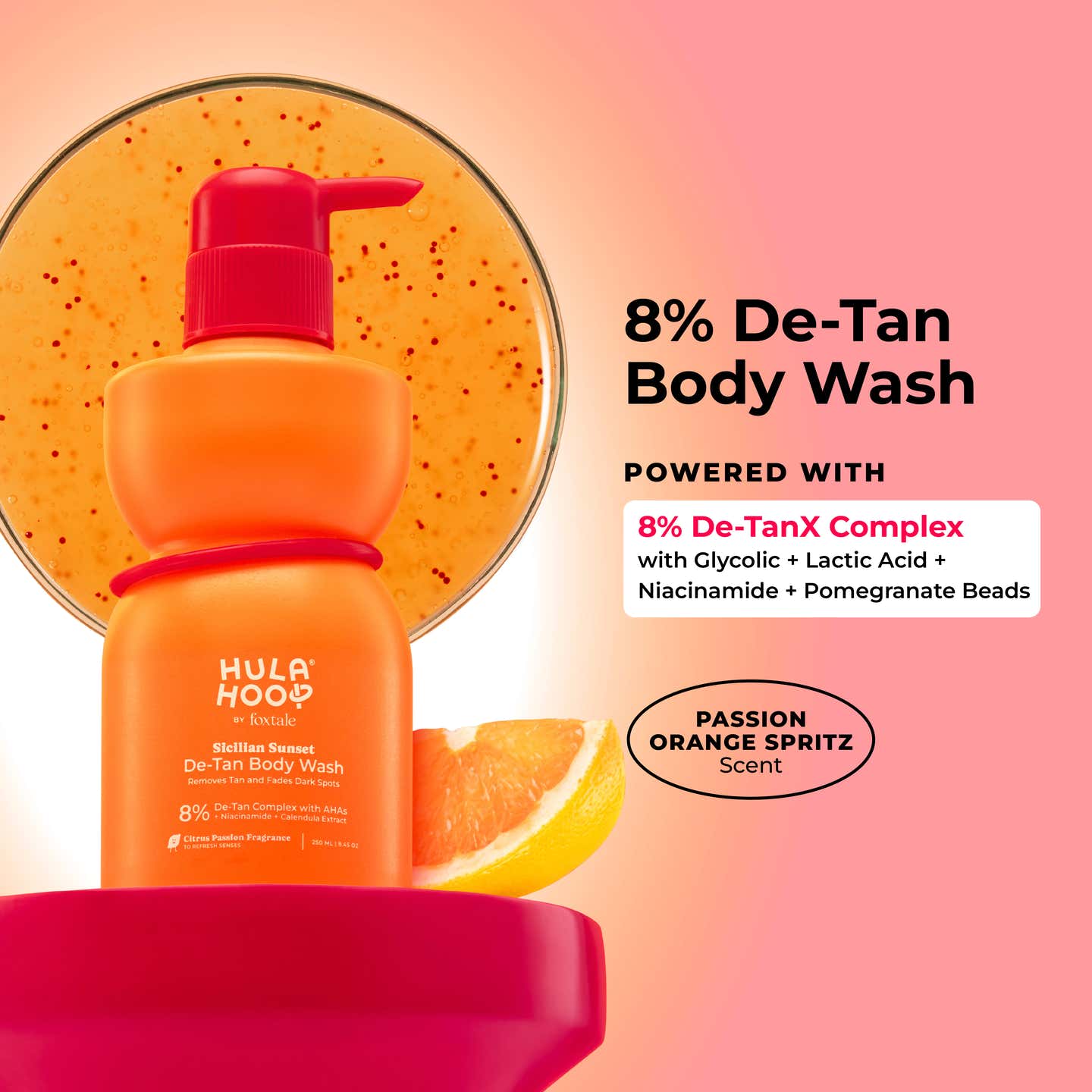 foxtale 8% De-Tan Body Wash 250ml FOXTALE