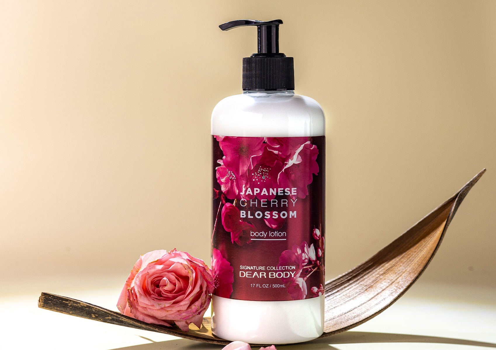 Body Luxuries  JAPANESE CHERRY BLOSSOM | Feeling soft | Evocative Fragrance | Body Lotion (500ML) BODY LUXURIES