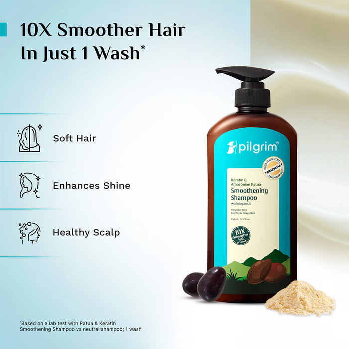 Pilgrim Keratin & Amazonian Patuá Smoothening Shampoo - 650ml Pilgrim