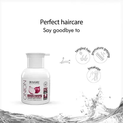 DR.RASHEL Onion Conditioner with Black Seed Oil for Hair Growth & Premature hair Graying (200 ml) Dr. Rashel