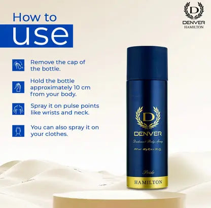 DENVER Pride Deodorant Body Spray for Men - 200ML | Long Lasting Deo for Men Beauty Bumble