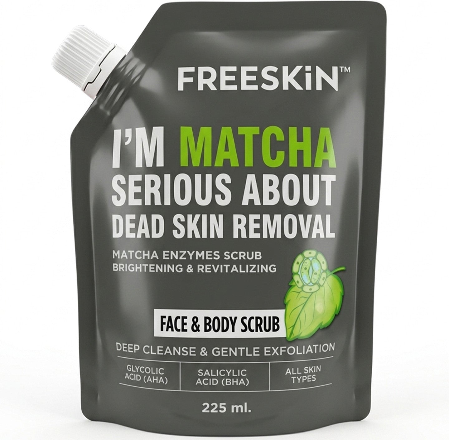 Freeskin Matcha Enzymes Scrub 225ML freeskin