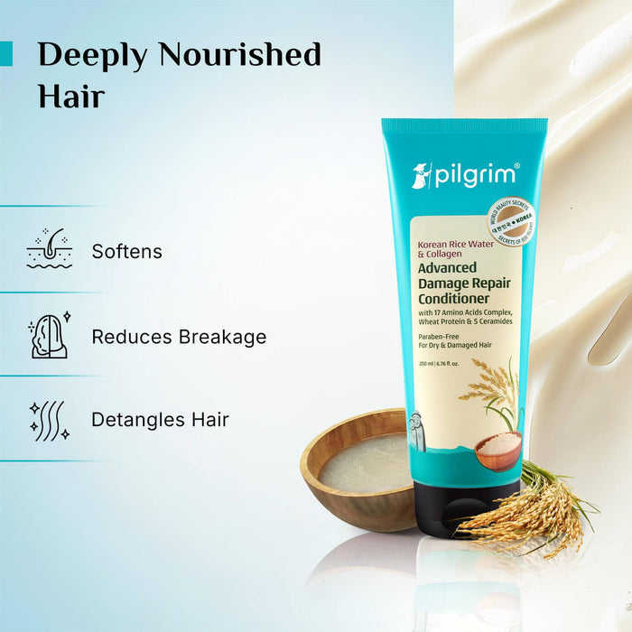 Pilgrim Korean Rice Water & Collagen Advanced Damage Repair Conditioner 200ml Pilgrim