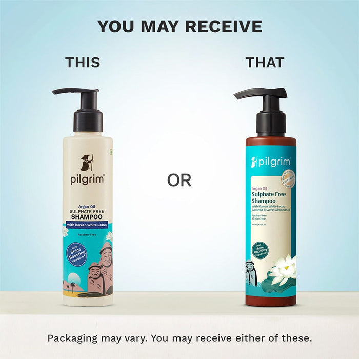 Pilgrim Argan Oil Sulphate Free Shampoo with Korean White Lotus, Camellia & Sweet Almond Oil 200ml Pilgrim