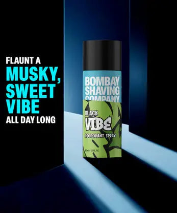 BOMBAY SHAVING COMPANY Black Vibe 150ml x 2 Combo Deodorant Spray - For Men  (300 ml, Pack of 2) Beauty Bumble
