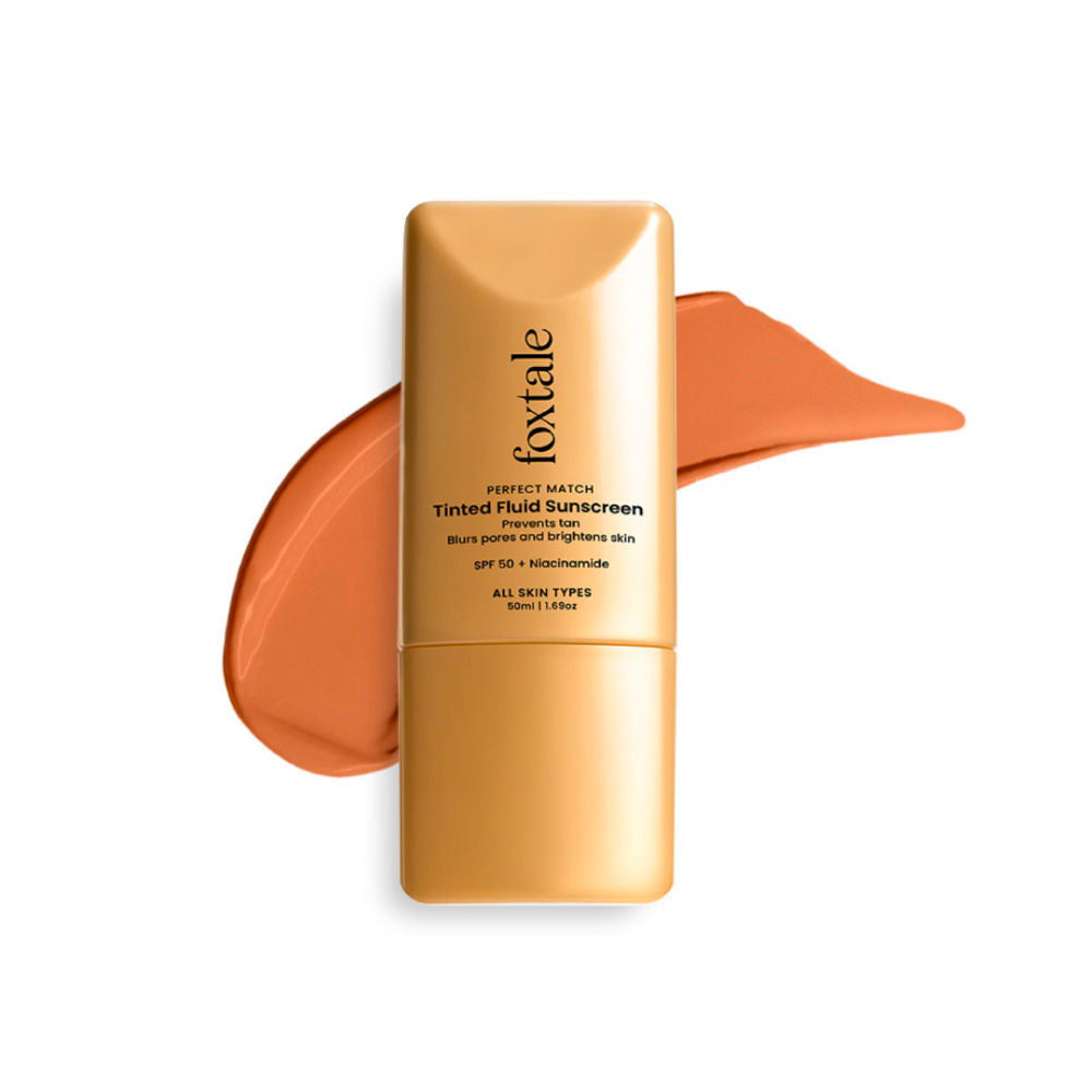 Foxtale SPF 50 PA++++ Tinted Fluid Sunscreen, 6 Shades - 06 Coco FOXTALE