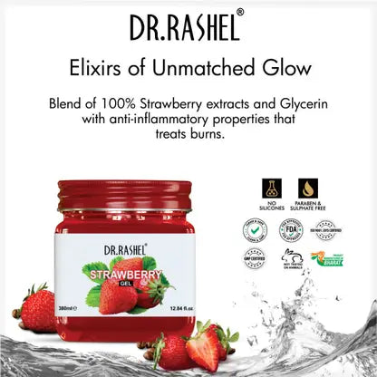 DR.RASHEL Strawberry Gel For Face & Body | Antioxidant Rich, Nourishing & Hydration (380 ml) Dr. Rashel