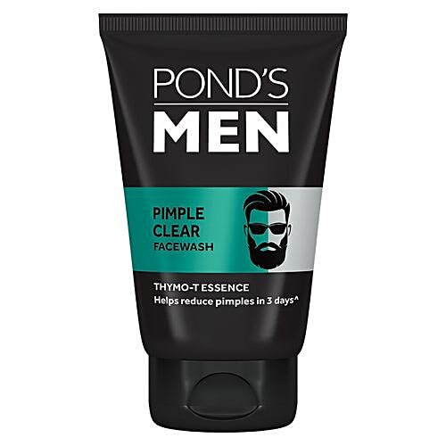 onds Men Pimple Clear Face Wash for Men with Deep Oil Control, Dirt Removal, Acne Care & Long Lasting Freshness for Clear Healthy Looking Skin | Daily Facial Cleanser for Oily & Acne Prone Skin POND's