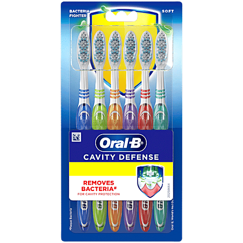 Oral-B Bacteria Fighter Cavity Defense Tooth Brush, 6 pcs ORAL-B