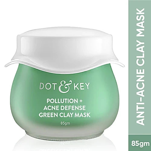 Dot & Key Pollution + Acne Defense Green Clay Mask - For Clear, Bright Complexion, 85 g Dot & Key