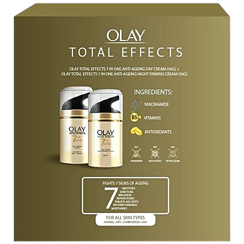 Olay Total Effects Day Cream + Night Cream - Slay All Day Pack, 2 pcs (50 g each) Olay