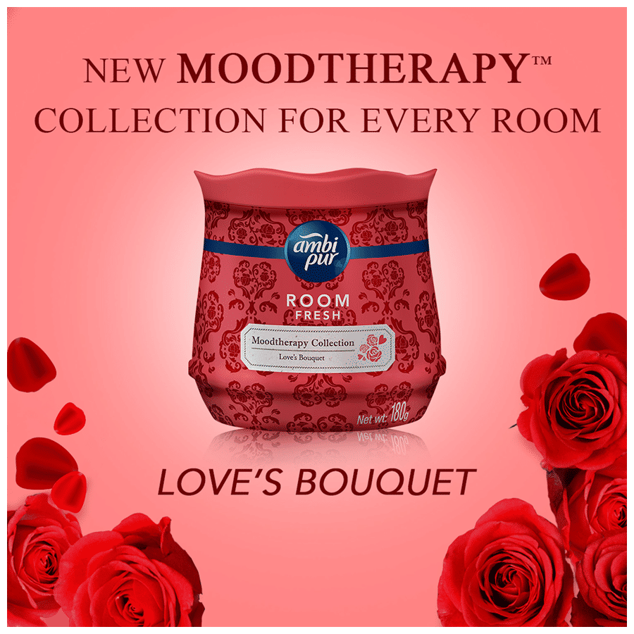 Ambipur Ambi Pur Mood Therapy collection Room Fresh Gel,Love’s Bouquet-Rose Blocks  (180 g) AMBI PUR