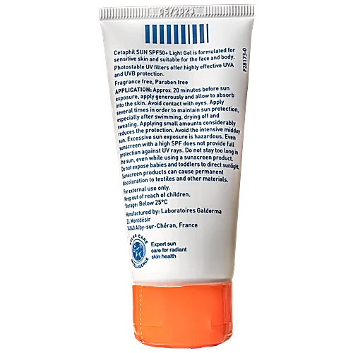 Cetaphil Sun SPF 50+ Light Gel For Sensitive Skin 50Ml Cetaphil