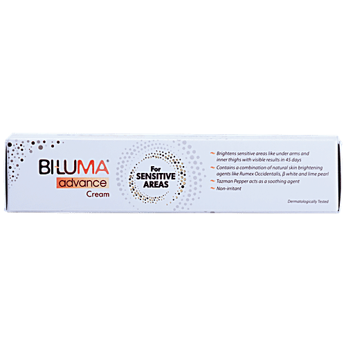 Biluma Advance Cream - For Sensitive Areas, Non-irritant, Soothing Agent, 25 g Biluma