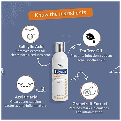 Fixderma Salyzap Body Wash - Reduces Acne, Unclogs Pores, For All Skin Types, 200 ml FIX DERMA