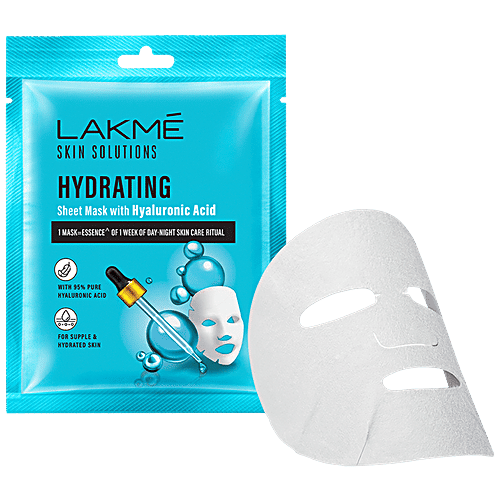 Lakme Skin Solutions Hydrating Sheet Mask With Hyaluronic Acid, 25 ml (1 pc) LAKME