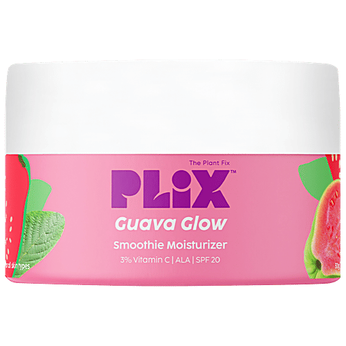 Plix Guava Glow Smoothie Moisturizer - With Vitamin C & ALA, SPF 20, 50 g PLIX