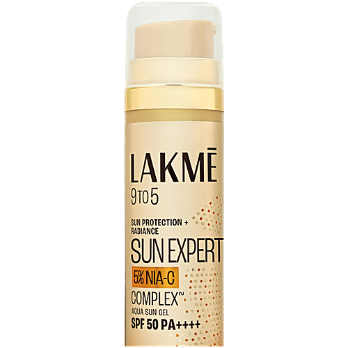 Lakme 5% Niacinamide & VIT C Water Light Sunscreen Gel SPF 50 Pa++++, 56 g Lakme