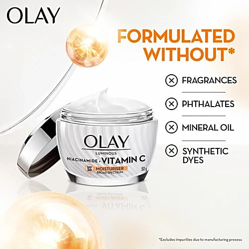 Olay Luminous Niacinamide + Vitamin C Moisturiser - SPF30, 50 g Olay