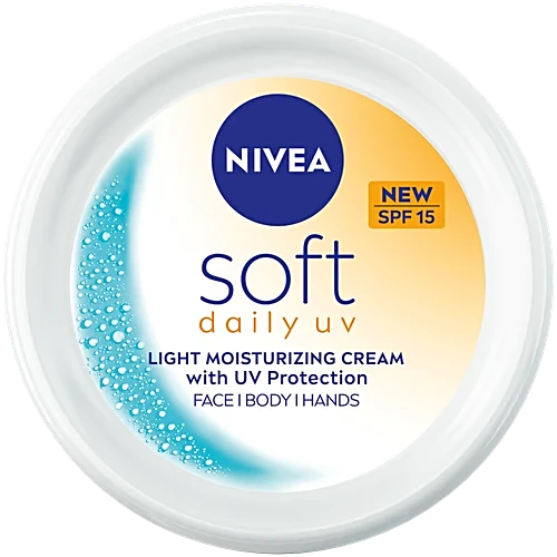 Nivea Soft Daily UV Light Moisturising Cream With SPF 15, 100 ml NIVEA