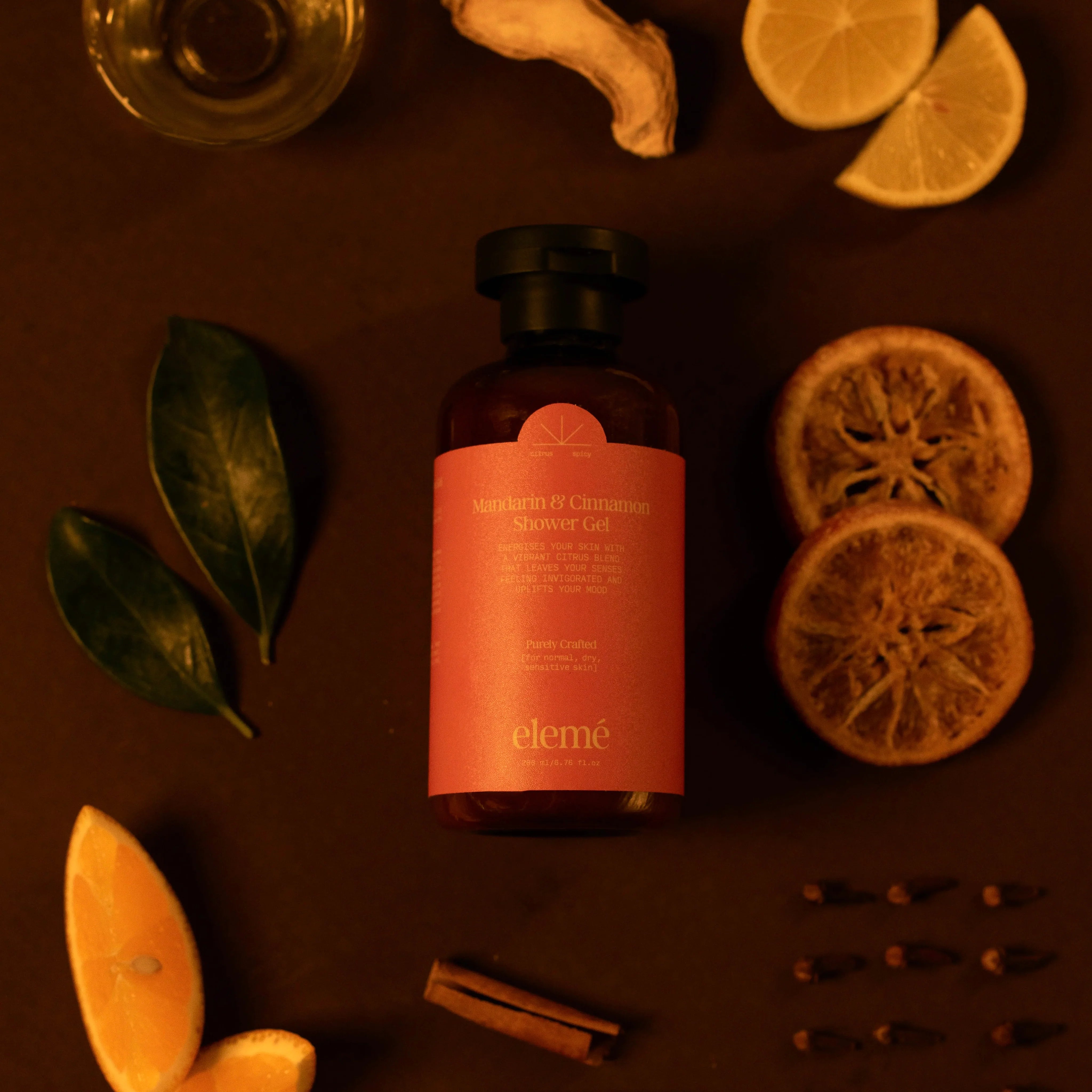Mandarin & Cinnamon Body Wash eleme