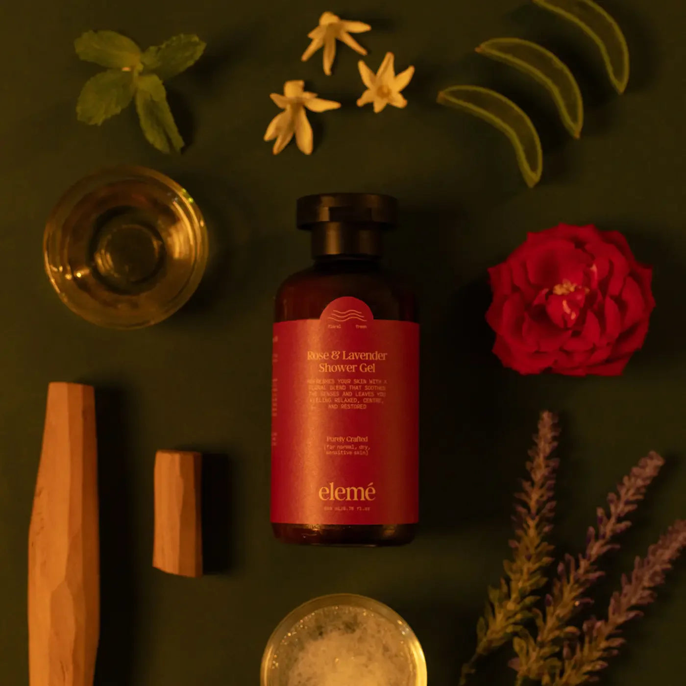 Rose & Lavender Body Wash eleme