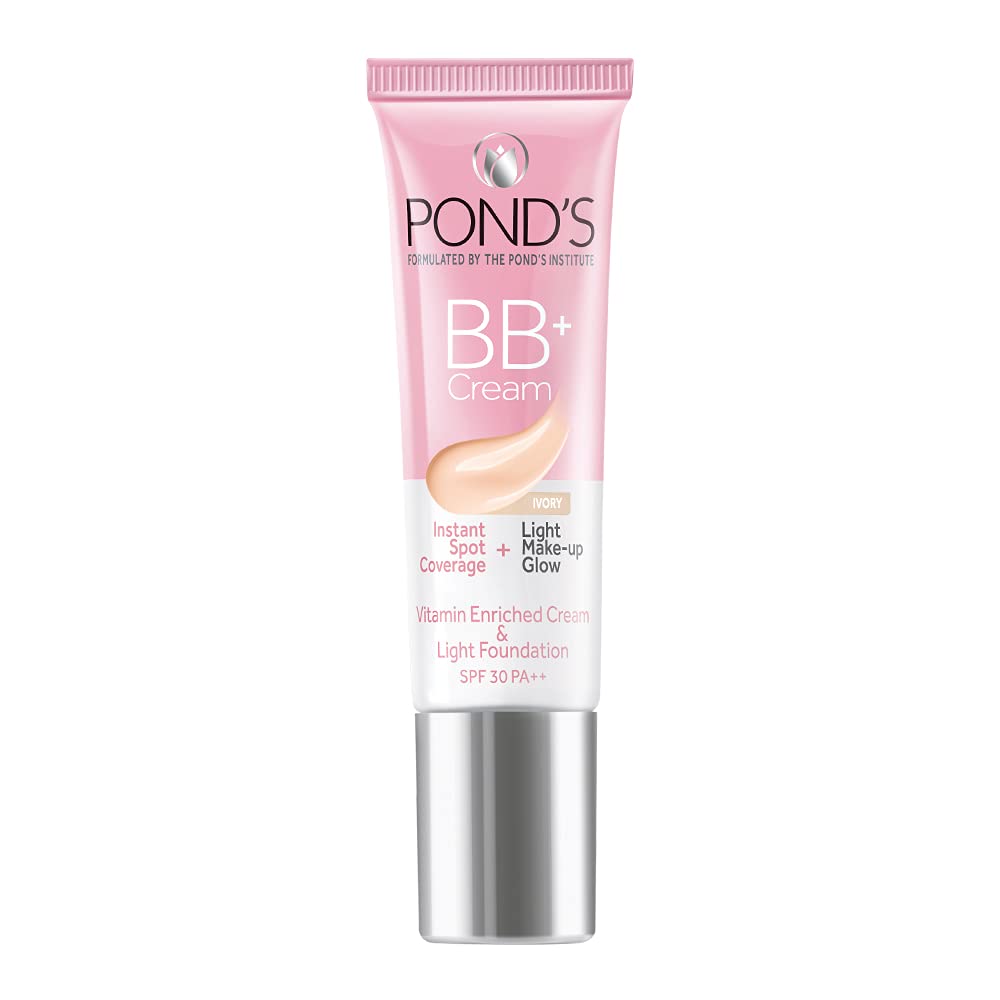 POND'S BB+ Cream, Instant Spot Coverage + Light Make-up Glow, Ivory 18g Beauty Bumble