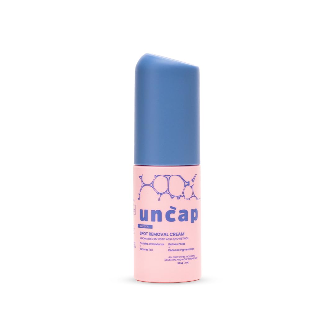 Uncap Spot Removal Cream – 30 ml | Kojic Acid & Retinol | Reduces Pigmentation & Tan, Refines Pores, Evens Skin Tone Uncap