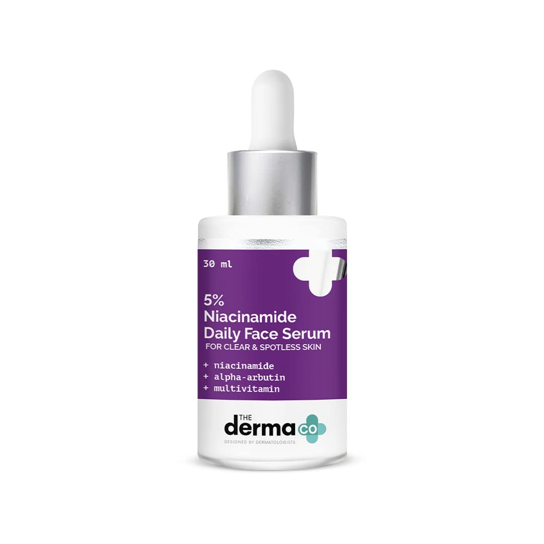 The Derma Co 5% Niacinamide Daily Face Serum with Alpha Arbutin & Multivitamin for Clear & Spotless Skin - 30ml BEAUTY BUMBLE