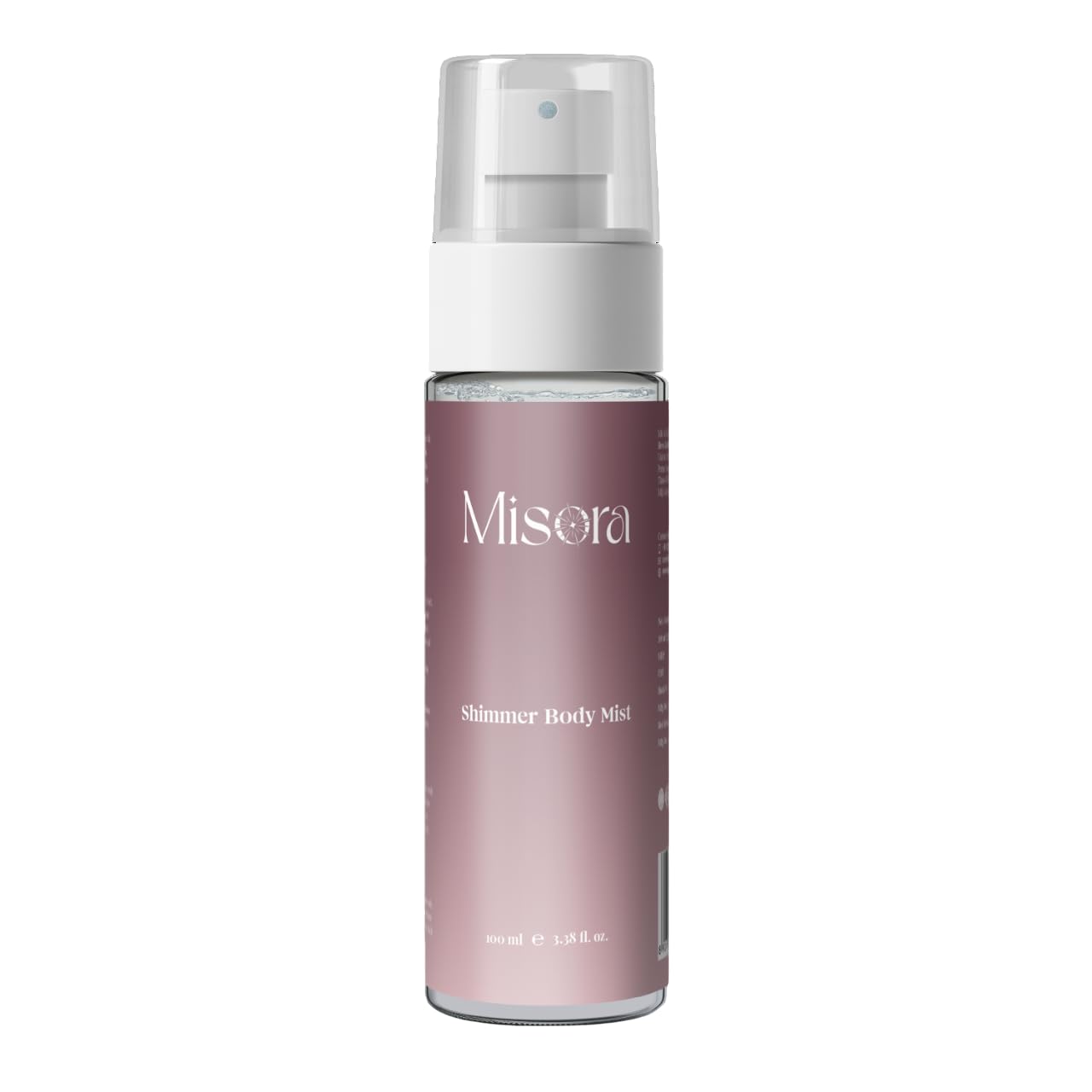 Misora Shimmer Body Mist for Glowing Skin | Long-Lasting Fragrance & Hydration | Non-Sticky Body Spray with Sparkle Finish | Travel-Friendly-Ideal for Every Occasion | 100ml MISORA