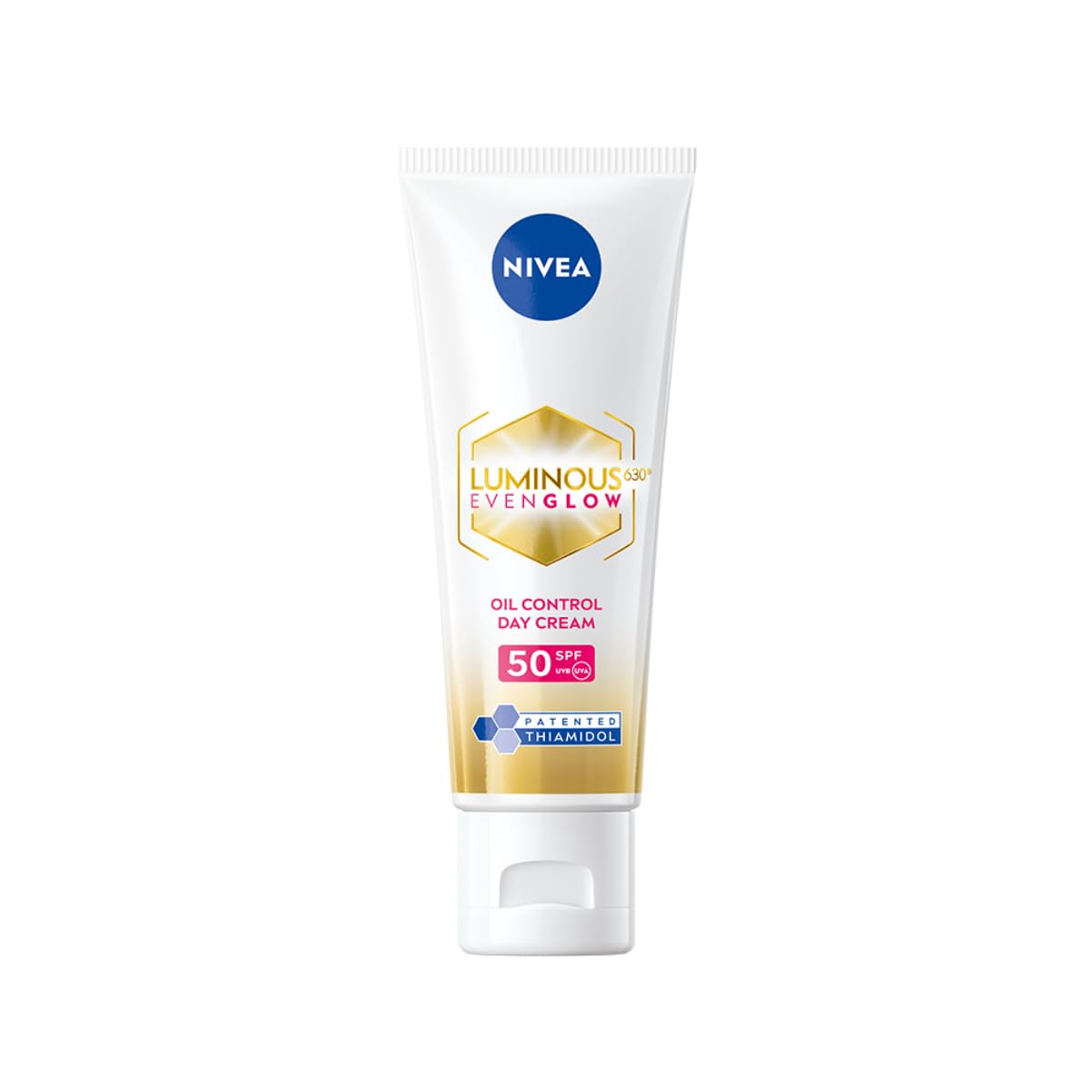 NIVEA Luminous Day Cream for Face for Even Glow & Oil Control | SPF 50 with UV protection & UVA UVB filters | Thiamidol, Hyaluronic Acid, Vitamin E for Dark Spots Reduction & Deep Moisturization| 40ml NIVEA