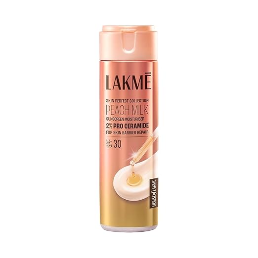 Lakme Peach Milk Moisturiser SPF 30 with 2% Pro-Ceramide 120ml Lakme