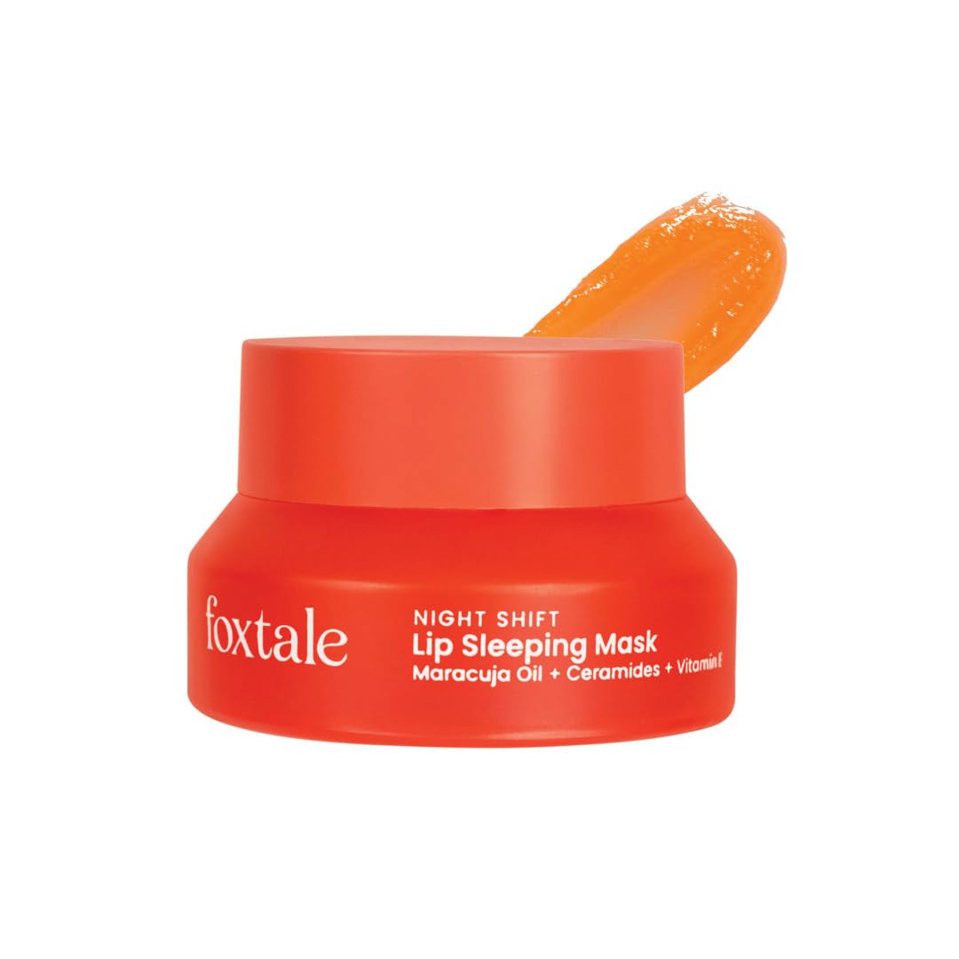 Foxtale Lip Sleeping Mask | With Maracuja Oil, Ceramides & Vitamin E | Repairs Dry, Cracked Lips Overnight | Cushions, Plumps & Hydrates | Tastes Like Watermelon | For All Skin Types FOXTALE