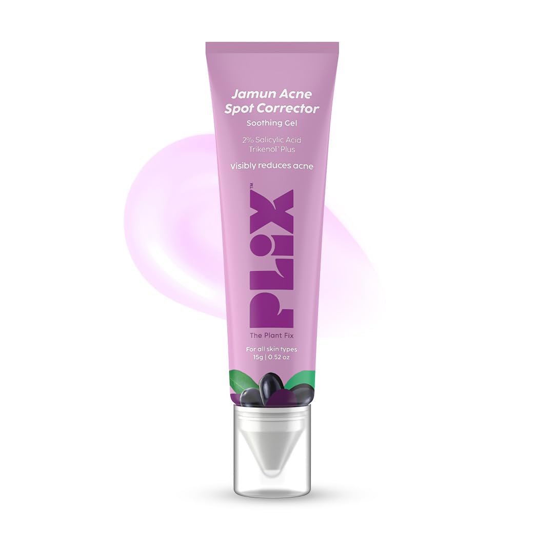 The Plant Fix Plix Jamun Acne Spot Corrector Gel For Reducing Active Acne | Day & Night Gel | Controls Oil & Soothes Inflammation | For Men & Women | 15g Beauty Bumble
